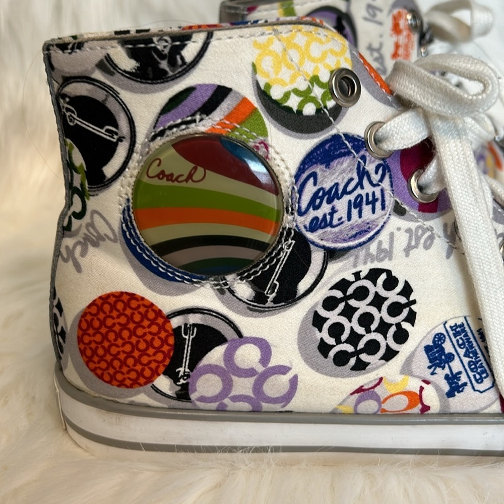 COACH Logo Sneakers Fit 5.5 to 6 - Picture 4 of 14